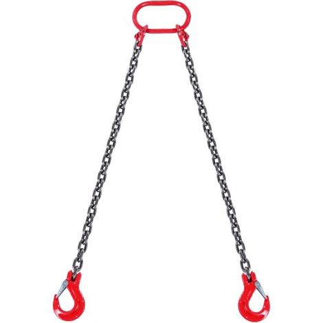 Élingue Chaîne de Levage à 2 Brins avec Crochets - 8 mm x 150 cm (1/5)