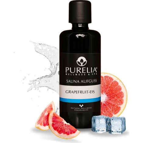 PURELIA Saunaaufguss Konzentrat Grapefruit-Eis 100 ml natürlicher Sauna-aufguss - reine ätherische (1/5)