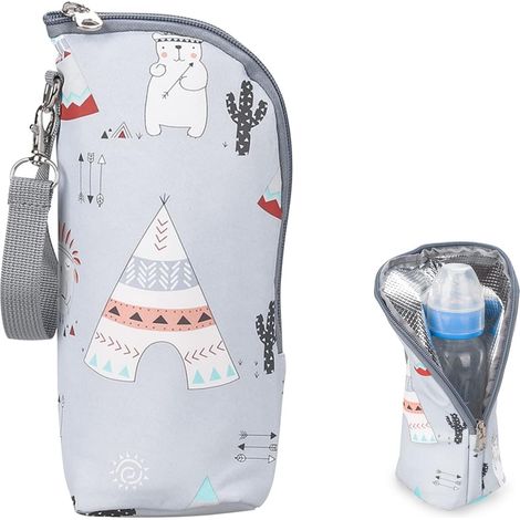 Sac Isotherme pour Biberon Sac Thermiques Portable Hangable, Chauffe-Biberon pour Bébé, Baby Bottle Porte Bottle Insulation Bag, pour Poussette, Voyage en Plein Air, 1 Pièce (1/5)