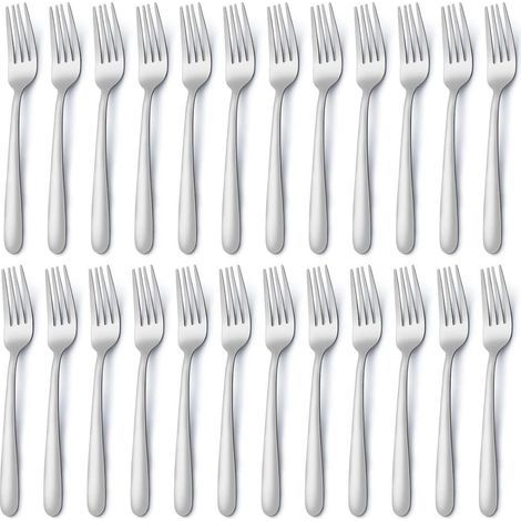 Fourchette - Acier Inoxydable - 20,7 cm - Finition Miroir - Lavable En Lave-Vaisselle - Pour Maison Restaurant Cantine - Lot De 24 (1/5)