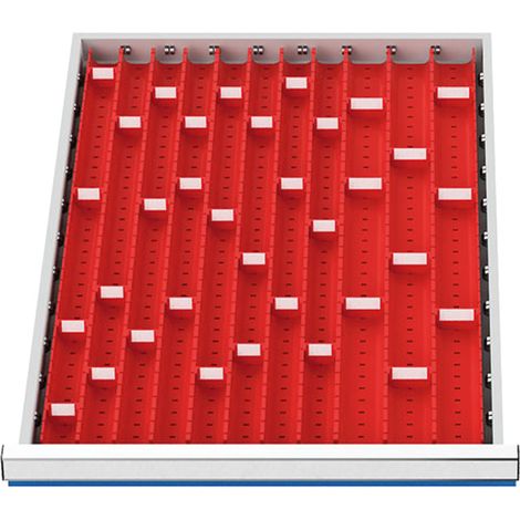 Schubladeneinteilung R 18-24 mit Muldenplatten für Front 50/75 mm Maße in mm (BxT): 450 x 600 (1/3)