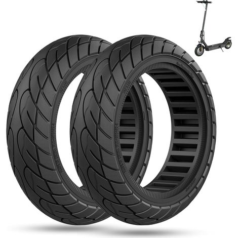 2 Ruote Monopattino 10x2.125 Pneumatici Solidi per Monopattino Gomme Piene Anti Puntura da 10 Pollici Tubeless (1/5)