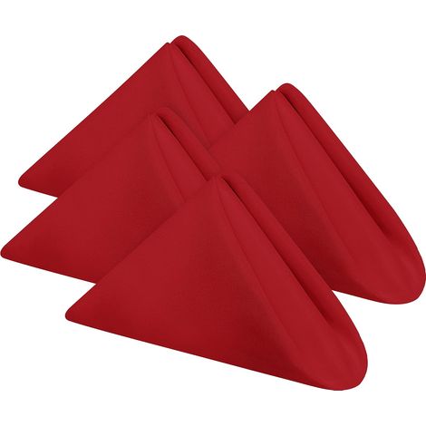 Serviettes en tissu [Lot de 24], 43 x 43 cm, lavables, idéales pour les fêtes, les mariages et les dîners.