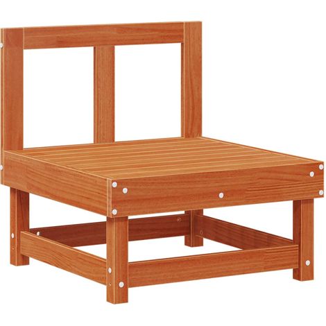 Maison Exclusive - Garten Mittelssofa Massives Kiefernholz Wachsb