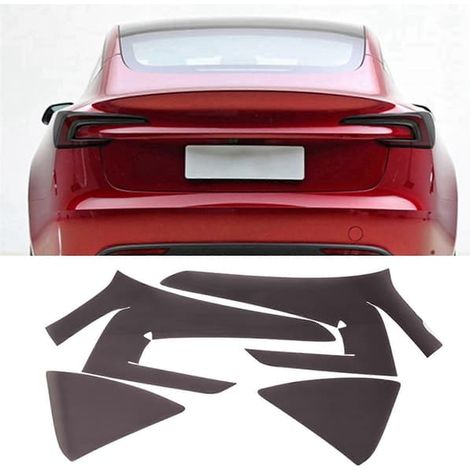Pour Tesla Model 3 Highland 2024 Bil Bae Bakljus Skyddsfilm TPU Baklykta Skydd Klistermarke Trim - Rose Noir