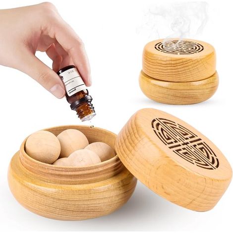 Dailygoods,Difusor AKONE para aceites esenciales,pequeño difusor de aroma de madera contra mosquitos,difusores de aceites aromáticos (1/5)