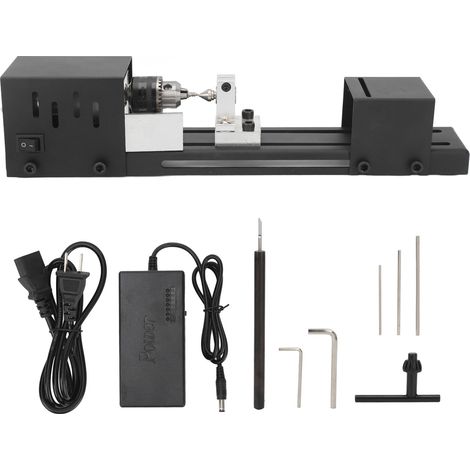 Tour à perles miniature 110-240V avec prise US, machine à polir les perles pour accessoires de bricolage bois, polisseur de perles DIY. (1/5)