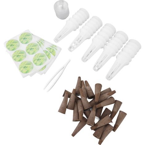 Kit hydroponique sans terreau plastique tourbe, paniers et dômes culture intérieure, 121 accessoires, système de culture pour jardin d'intérieur (1/5)