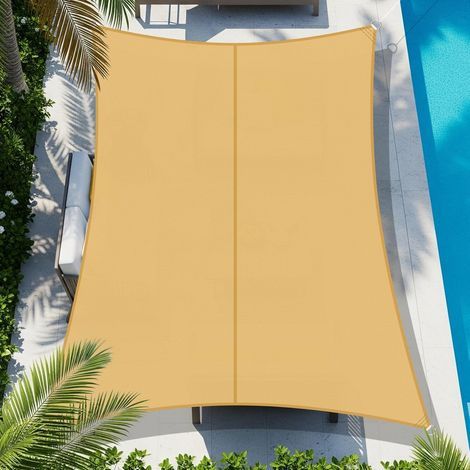 Rectangular Shade Sail 3x5m Waterproof Oxford Fabric UV Blocking Garden Patio (1/5)