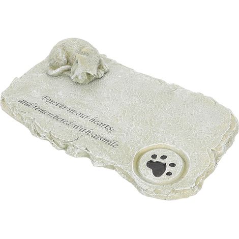 Pierre Commémorative pour Chat en Résine Résistante Figurine Extérieure (1/5)