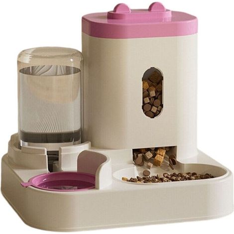 Distributeur Croquettes Chat/de Nourriture, Distributeur Automatique d'aliments et d'eau Animaux de Compagnie de Petite (1/4)