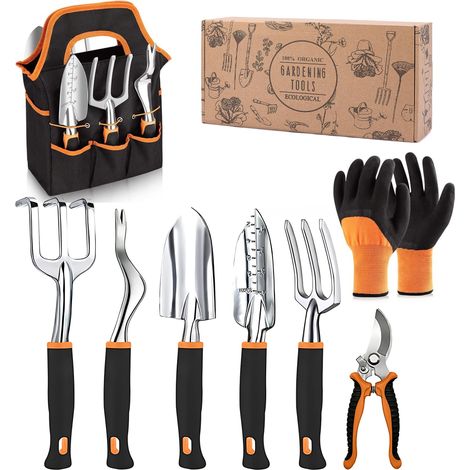 Gartengeräte, 8-teilig, orange