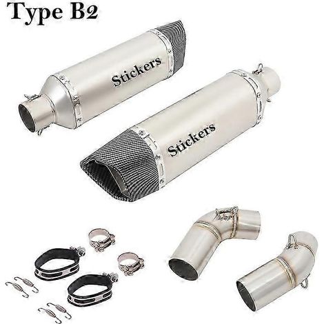 Silenciador De Fibra De Carbono Para Motocicleta, Tubo De Enlace De Escape Para Ducati Monster 659, 696, 795, 1100, Hypermotard 796, 2008-2014, Db Kil( Type B2) (1/5)