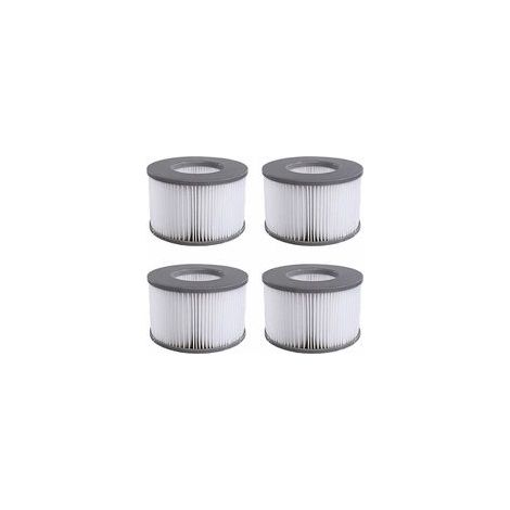 Cartuchos de filtro de repuesto (paquete de 4) para spas, jacuzzis y otras piscinas hinchables, compatibles con modelos de filtro a partir de 2020.
