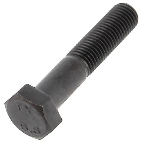 TH M8X50 Pas 100 Acier 8.8 Noir Filetage Partiel DIN 960 (1/2)