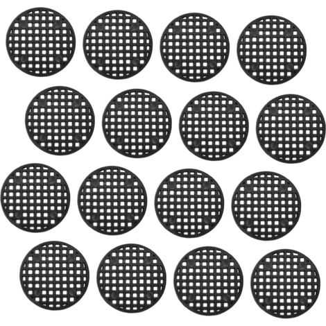 Tapis en Filet Rond pour Pots de Fleurs, 100 Pièces en Plastique Noir Anti-perte de Terre, Léger, pour Plantation et Jardinage, Accessoire pour Pots de Fleurs (1/5)