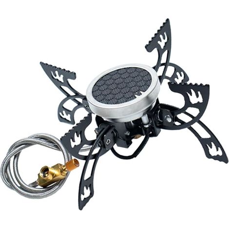 Il riscaldatore da campeggio con gambe pieghevoli è dotato di bruciatori ad alta efficienza per piastrelle, preparazione dell'attrezzatura, fornello da escursionismo all'aperto