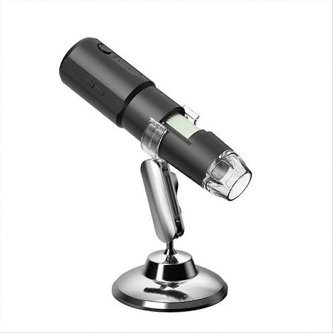 Microscope numérique portable sans fil Wi-Fi pour enfants et adultes, grossissement 50x-1000x, support rotatif à 360°, compatible iOS et Android. (1/5)