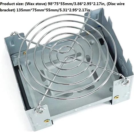 Support pour réchaud à alcool d'extérieur, mini four à cire pliable de camping avec support en fil d'acier inoxydable, accessoires pour brûleur de camping, réchauds de cuisine portables (1/5)