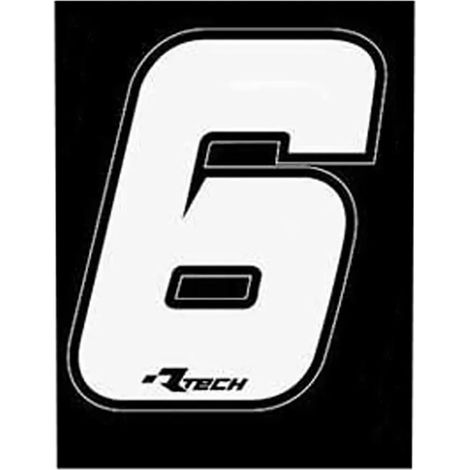 Adesivi rtech number 6 resistenti all'acqua e strappo 10 unità