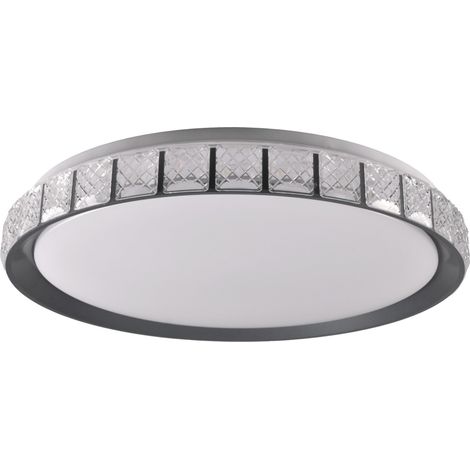 Plafoniera LED Polux Nina 72W Ø49 nero IP44 dimmer (1/5)