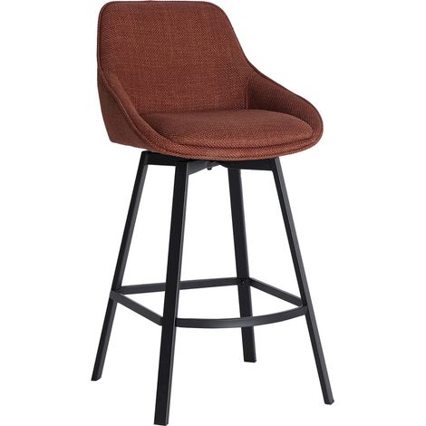 Tabouret de bar contemporain rouge foncé - rouge foncé et noir (1/5)