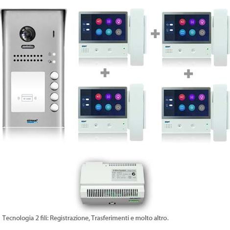 Videocitofono Quadrifamiliare con Cornetta  Monitor (1/4)