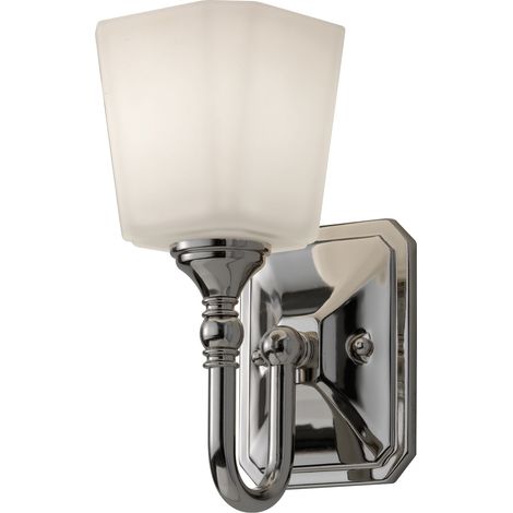 Wandleuchte Wandlampe Badezimmerleuchte IP44 Glas Flurleuchte chrom poliert LED (1/5)