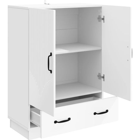 Maison Exclusive - Credenza Bianco Lucido 66 x 34,5 x 92 cm Legno ingegnerizzato