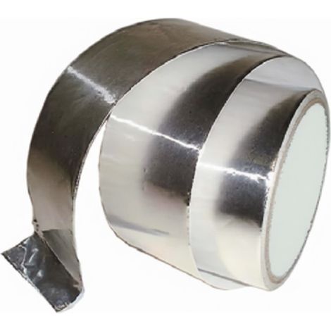 Nastro adesivo in alluminio 50 m x 50 mm resistente a 120º Per condotti e camini (1/5)