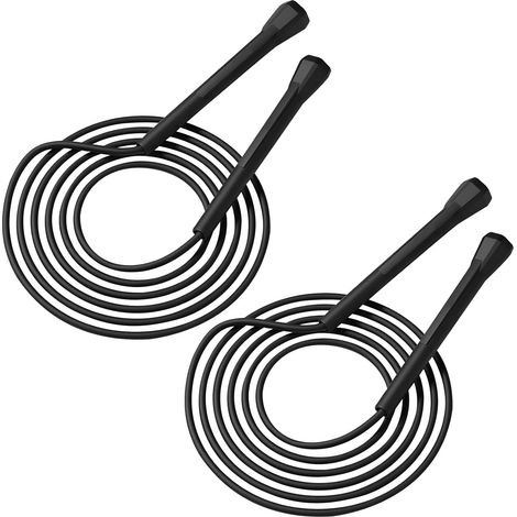 2 x Sport Skipping Rope, 2.8 m for Fitness and Sport, Lightweight PVC Skipping Rope, Jump Rope for Cardio Training, Skipping Ropes for Women, Men and Children (1/5)
