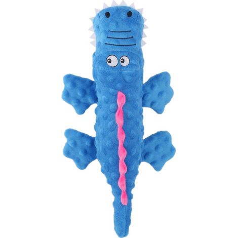 Jouet pour chien en peluche douce en forme d'alligator - Jouet à mâcher mignon en forme de crocodile pour chiens de petite et moyenne taille, jouet interactif pour animaux de compagnie avec tissu dura