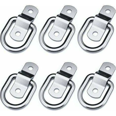 6er-Pack robuste Zurrringe zum Montieren, Sichern, Gurte, Klampen, Haken, Anhängeranker, Länge 4 mm