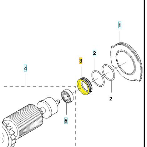 Support de roulement pour foreuse Husqvarna DM220 DM230