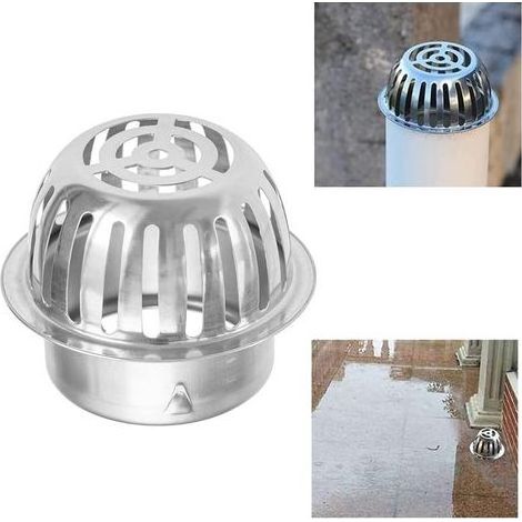 Crapaudines pour Gouttière - Protection Gouttiere Feuilles - Grille anti-feuilles en acier inoxydable pour gouttières - 100 mm - Protection contre les feuilles - Pour éviter les blocages (1/5)