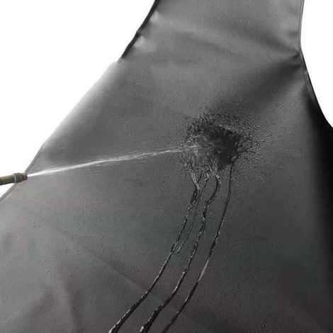 TABLIER DE CUISINE,black M-Taille unique -Tablier en cuir imperméable et résistant à l\'huile, bavoir de cuisine pour hommes et femm