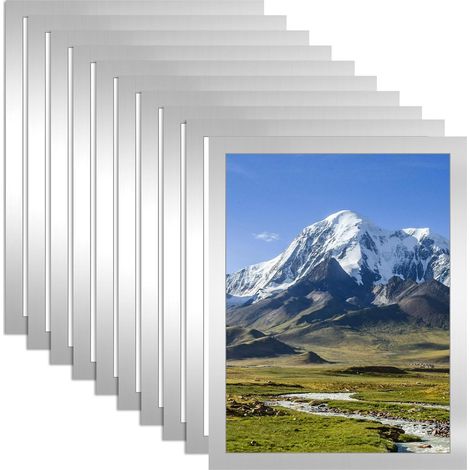 Set of 10 A4 Magnetic Photo Frames, Magnetic Poster Holder A4 Magnetic Self-Adhesive Wall Frame, Foldable, Document Holder, A4 (1/5)