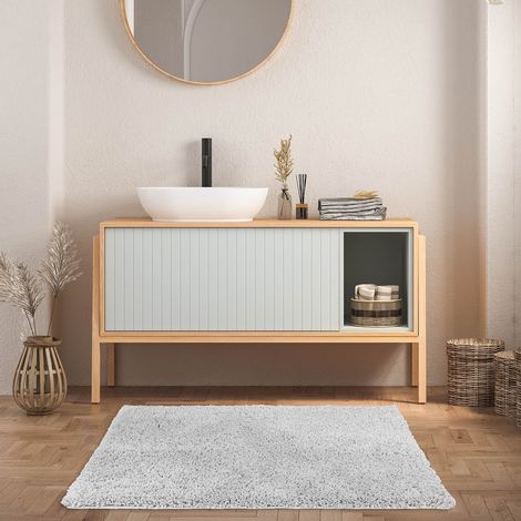 Tapis de bain Sky Soft Gris argenté 50 x 60 cm