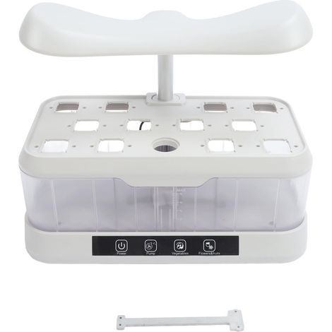 Système de culture hydroponique 12 capsules pour jardinage d'intérieur avec lampe LED de croissance, kit de germination, cadeau idéal pour les jardinières, prise UE 100-240 V, transparent (1/5)