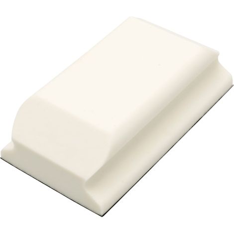 Flexipads Hand Sanding Block, White PUR, Grip Fastening, 70 x 125 mm