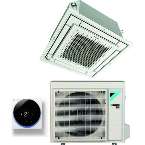 Climatizzatore Condizionatore Daikin a Cassetta Fully Flat 21000 BTU FFA60A9 R-32 Wi-Fi Optional con Griglia Bianca Inclusa Classe A+/A+ - Garanzia Italiana R-32,Comando a filo Madoka Bianco BRC1H52W,