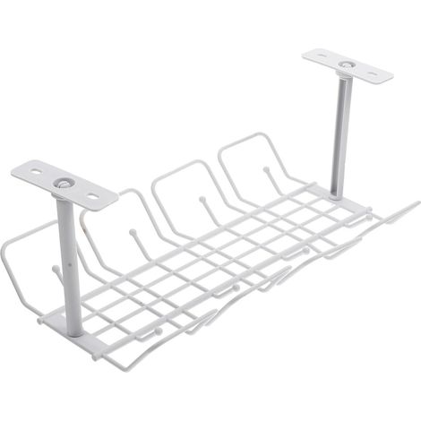 Plateau de Gestion des Câbles sous Bureau en PP, Étagère de Rangement Multi-Usage pour Bureau Cuisine, Design Simple et Fonction pour Garder Un Espace de Travail Ordonné (1/5)