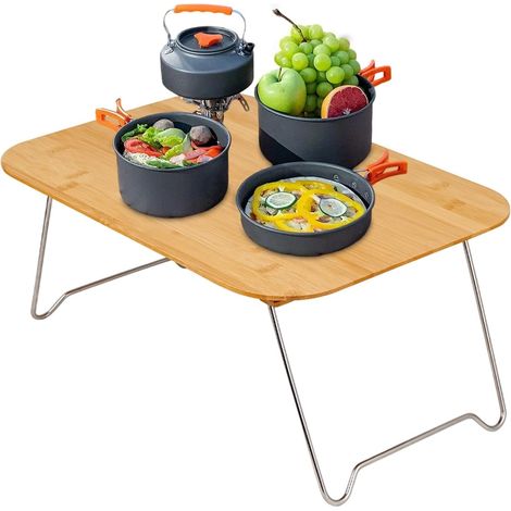 Klapptisch Holz Grilltisch für Hinterhof tragbarer Camping
