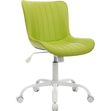Chaise de Bureau Ergonomique avec roulettes 45×43×94 cm, Chaise Pivotante en Cuir PU pour Chambre, Fauteuil de Bureau Hauteur Réglable Vert (1/5)