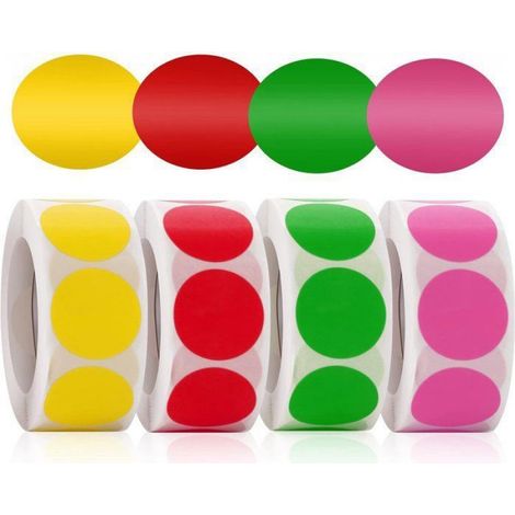 rouleaux - pastilles adhésives - Étiquettes autocollantes - Étiquettes repositionnables pour congélateur - Étiquettes vierge (1/4)