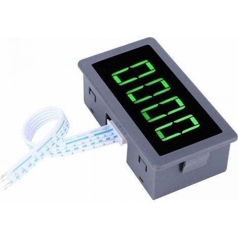 Tachimetro digitale a 4 LED da 8-24 V CC, 40 mA, 0-9999 RPM + sensore di prossimità NPN, colore verde, per la misurazione della velocità di rotazione (verde) (1/5)