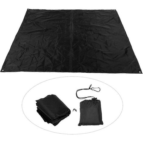 Tapis de Pique-Nique Imperméable Portable pour Camping, Couverture de Sol Anti-Humidité pour Tente et Plein Air, Noir (1/5)