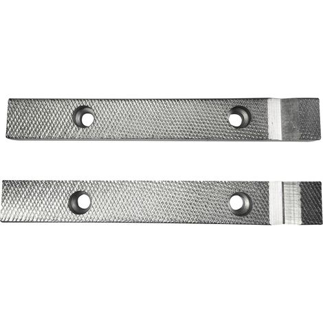Clas – Jeu de 2 mors 150mm pour étau – Longueur 162mm – Largeur 20mm – Entraxe de fixation 77mm – Vis de fixation incluses