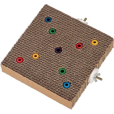 Bloque de cartón para golosinas - Juguete interactivo para masticar y buscar alimento para aves medianas y grandes - Loros grises africanos, loros monje - Fomenta la exploración y el ejercicio físico