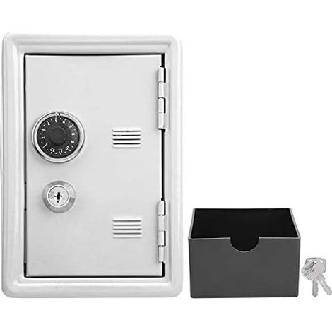 Boite A Clefs,Placards à CléS Enfants Mini Mini CLÉ Stockage Stockage Simulation BOÎTE Safe SOABLE avec CLÉ Lockage Bijoux DE Bijoux CASSER MÉTAL L'INNOVATION PRÉSENTE (Size : White) (1/5)